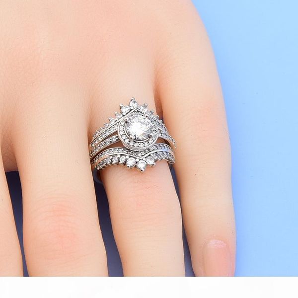 princess wishbone ring set cz diamond 3 in 1 wedding rings with original box for pandora 925 sterling silver ring women girls jewelry, Slivery;golden
princess wishbone ring set cz diamond 3 in 1 wedding rings with original box for pandora 925 sterling silver ring women girls jewelry, Slivery;golden