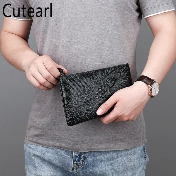 wallets cowhide men envelope clutch bags crocodile pattern casual men's business long genuine leather handbags zipper phone bag, Red;black
wallets cowhide men envelope clutch bags crocodile pattern casual men's business long genuine leather handbags zipper phone bag, Red;black