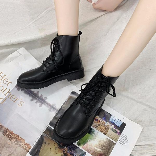 boots flat women shoes fur fashion round toe lace-up leather ladies autumn and winter plus velvet w20-591, Black
boots flat women shoes fur fashion round toe lace-up leather ladies autumn and winter plus velvet w20-591, Black