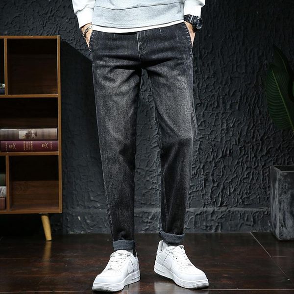 men's simple harem pants stretch casual black trousers new autumn and winter jeans large size men's pants, Blue
men's simple harem pants stretch casual black trousers new autumn and winter jeans large size men's pants, Blue
