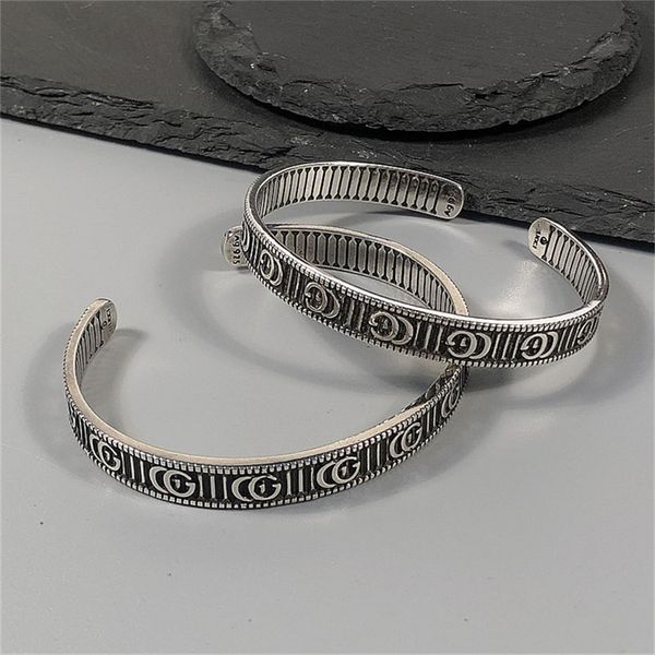 87% off wholesale shop sterling silver double old stripe gear bracelet women's versatile couple open, Black
87% off wholesale shop sterling silver double old stripe gear bracelet women's versatile couple open, Black