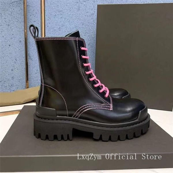 fashion boots women british style retro pink tied leather thick bottom 2021 new autumn and winter motorcycle boots, Black
fashion boots women british style retro pink tied leather thick bottom 2021 new autumn and winter motorcycle boots, Black