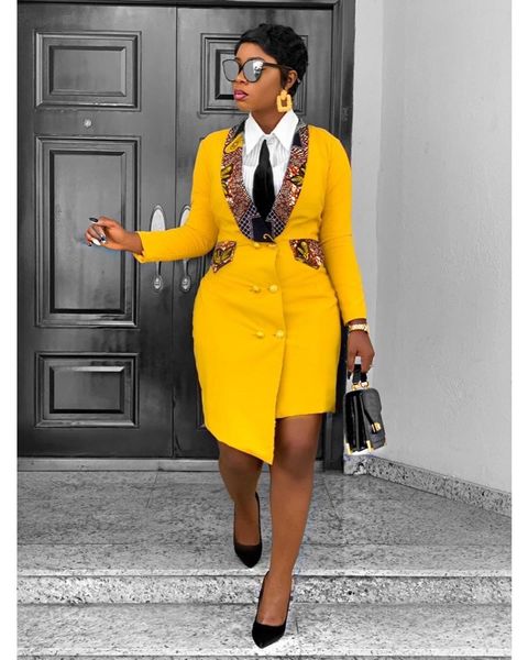 2021 new arrival office lady blazer dress notched chic print ribbon side long sleeve bodycon midi dress vestidos, Black;gray
2021 new arrival office lady blazer dress notched chic print ribbon side long sleeve bodycon midi dress vestidos, Black;gray