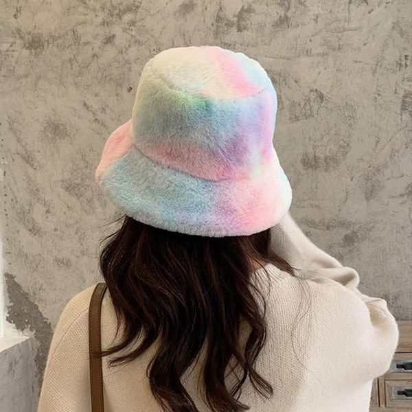 wide brim hats fashion winter faux fur bucket hat for women girls rainbow fishing cap soft thick plush outdoor warm caps, Blue;gray
wide brim hats fashion winter faux fur bucket hat for women girls rainbow fishing cap soft thick plush outdoor warm caps, Blue;gray