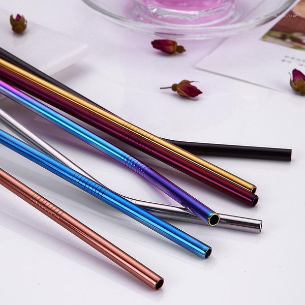 drinking straws 8pcs reusable stainless steel eco-friendly straw bent straight colourful metal with brush1
drinking straws 8pcs reusable stainless steel eco-friendly straw bent straight colourful metal with brush1