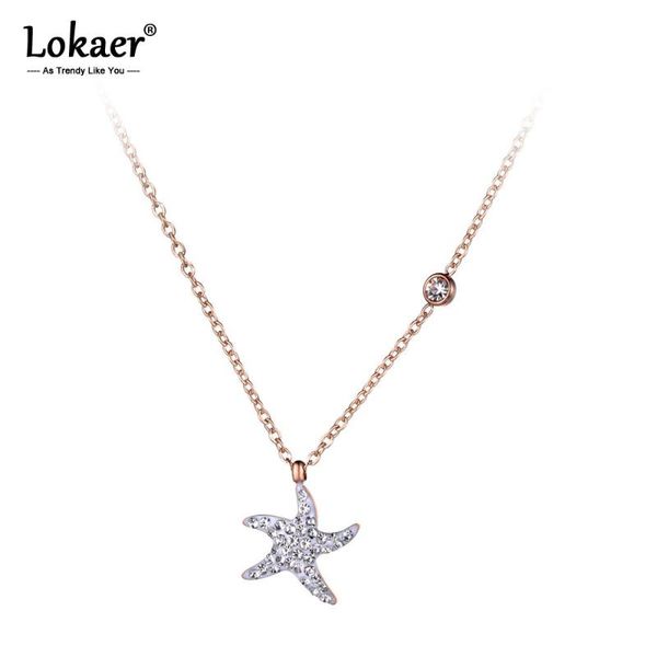 lokaer trendy cz rhinestone clay chokers necklaces for women girls rose gold stainless steel starfish pendant jewelry n19026, Silver
lokaer trendy cz rhinestone clay chokers necklaces for women girls rose gold stainless steel starfish pendant jewelry n19026, Silver