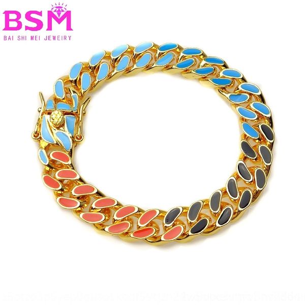 zrhos new hip hop oil steel stainless bracelet chain drop seven color stitching men chain 12mm fashion trend cuba and women bracelet xnwn0, Golden;silver
zrhos new hip hop oil steel stainless bracelet chain drop seven color stitching men chain 12mm fashion trend cuba and women bracelet xnwn0, Golden;silver