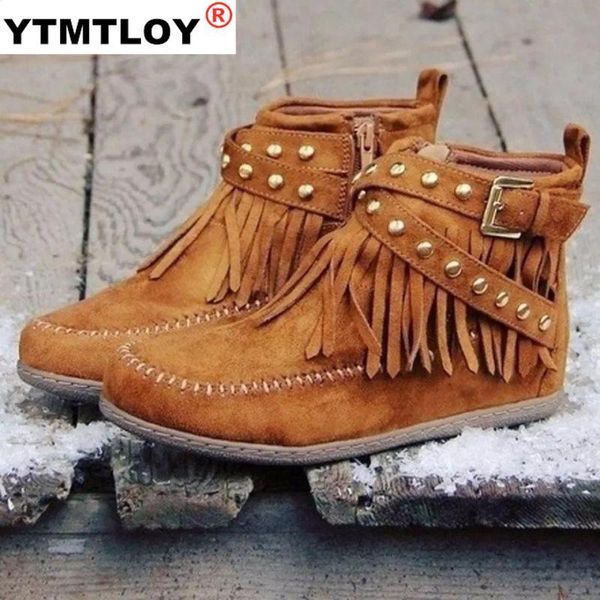 boots women ankle short tassels big size round toe side zipper rivets bare warm non-slip shoe for ladies botas mujer, Black
boots women ankle short tassels big size round toe side zipper rivets bare warm non-slip shoe for ladies botas mujer, Black