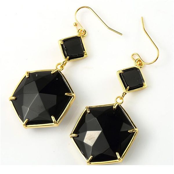 fashion natural stone hexagon drop earrings for women 2019 statement ear jewellery geometric faceted pink white crystal jllacy, Black
fashion natural stone hexagon drop earrings for women 2019 statement ear jewellery geometric faceted pink white crystal jllacy, Black