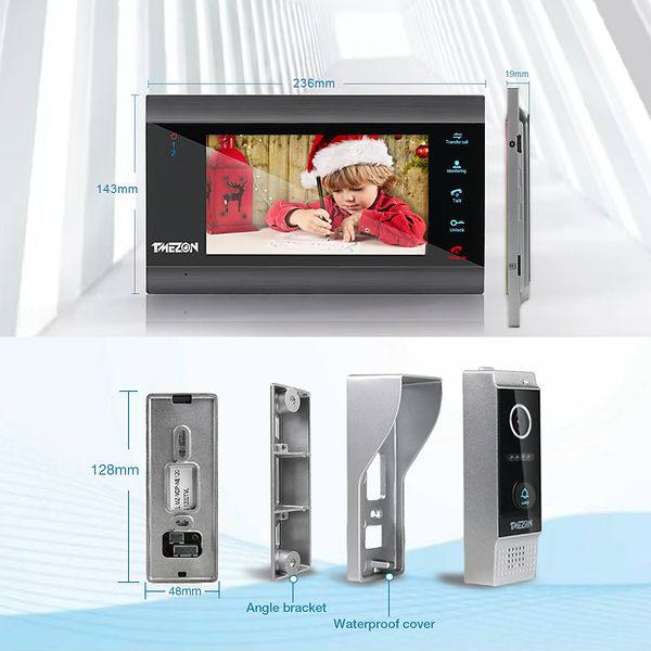 hipping home intercom system wireless wifi smart ip video doorbell 7 inch with 1x1200tvl wired door phone camera
hipping home intercom system wireless wifi smart ip video doorbell 7 inch with 1x1200tvl wired door phone camera