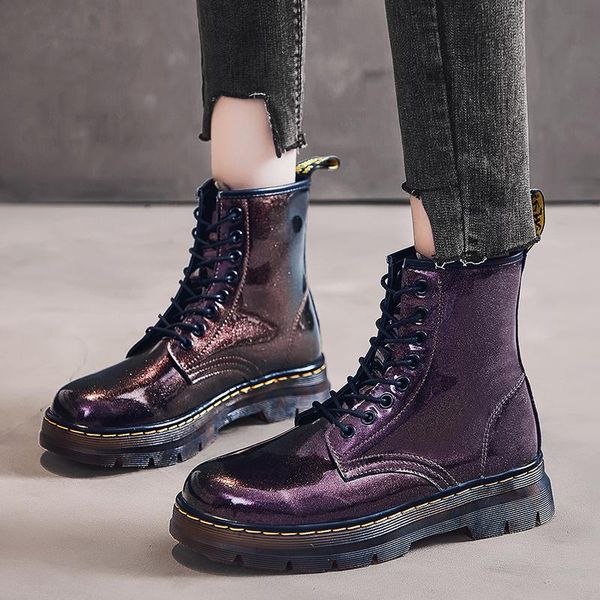 women's martin boots eight holes hiking shoes winter rubber sole cow leatherlace-up mid-calf blue casual shoeswomen's snow boots, Black
women's martin boots eight holes hiking shoes winter rubber sole cow leatherlace-up mid-calf blue casual shoeswomen's snow boots, Black