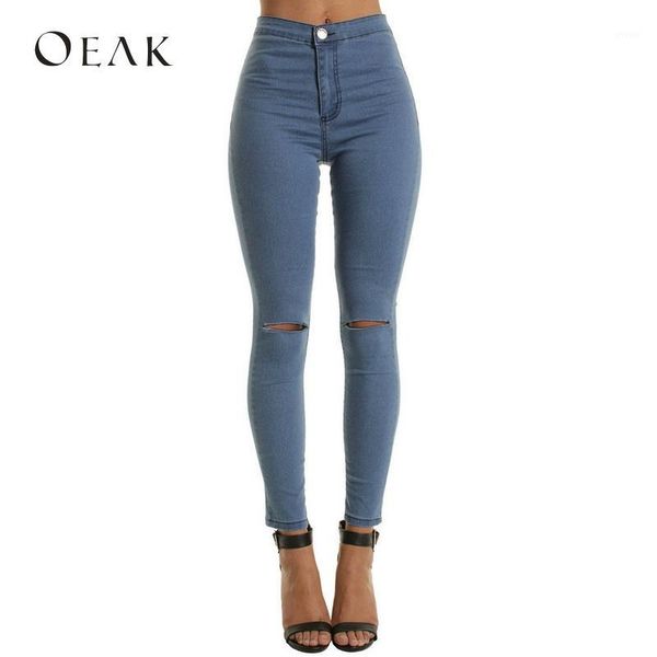 oeak women's slim hole stretch pencil pants high waist denim pecil pants ripped casual jeans for women trousers1, Blue
oeak women's slim hole stretch pencil pants high waist denim pecil pants ripped casual jeans for women trousers1, Blue