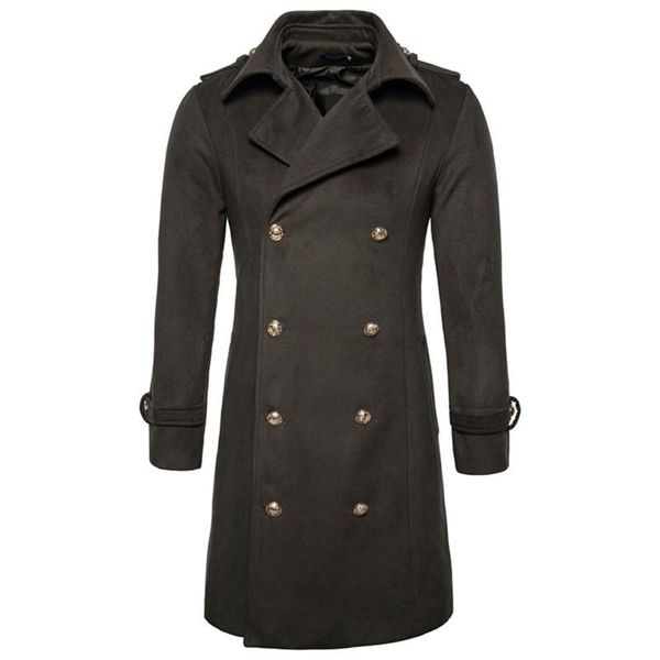 men's wool & blends nice fashion winter dress coat double breasted slim smart casual mens coats overcoats plus size, Black
men's wool & blends nice fashion winter dress coat double breasted slim smart casual mens coats overcoats plus size, Black