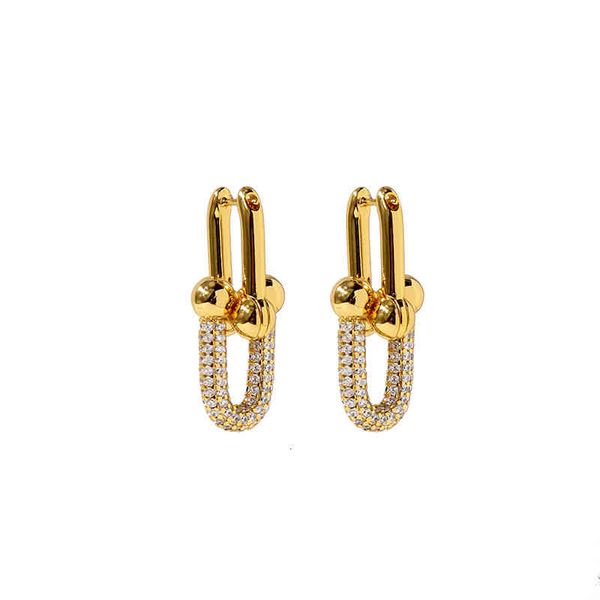 earrings charms korean drama floor shen xiulian and li zhiya the same ins micro diamond inlaid double section u-shaped stud, Golden
earrings charms korean drama floor shen xiulian and li zhiya the same ins micro diamond inlaid double section u-shaped stud, Golden