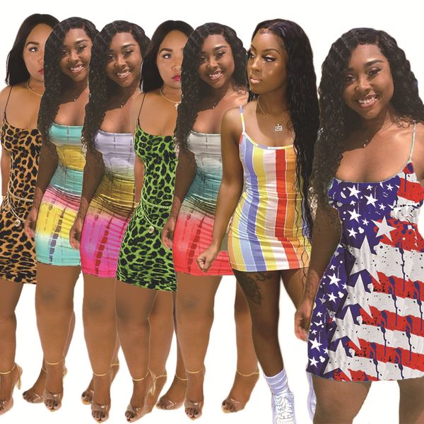 women summer dress sling striped leopard print mini hip skirt fashion club party beach womens short dresses plus size s-3xl, White;black
women summer dress sling striped leopard print mini hip skirt fashion club party beach womens short dresses plus size s-3xl, White;black