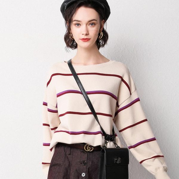 2020 new autumn winter long sleeve striped pullover women's sweater knitted sweaters o-neck korean soft pull female jumper1, White;black
2020 new autumn winter long sleeve striped pullover women's sweater knitted sweaters o-neck korean soft pull female jumper1, White;black