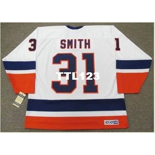 421 #31 billy smith new york islanders 1982 ccm vintage home hockey jersey or custom any name or number retro jersey, Black
421 #31 billy smith new york islanders 1982 ccm vintage home hockey jersey or custom any name or number retro jersey, Black