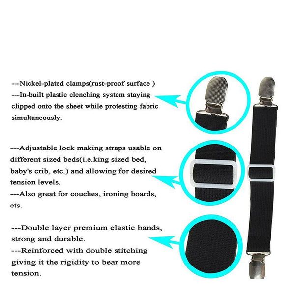 4pcs adjustable elastic mattress cover corner holder clip bed sheet fasteners straps grippers suspender cord hook loo bbymij
4pcs adjustable elastic mattress cover corner holder clip bed sheet fasteners straps grippers suspender cord hook loo bbymij
