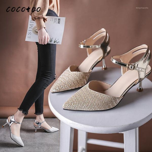 dress shoes french high-heeled 2021 spring and summer word buckle with pointed stiletto heel fairy wild sandals1, Black
dress shoes french high-heeled 2021 spring and summer word buckle with pointed stiletto heel fairy wild sandals1, Black