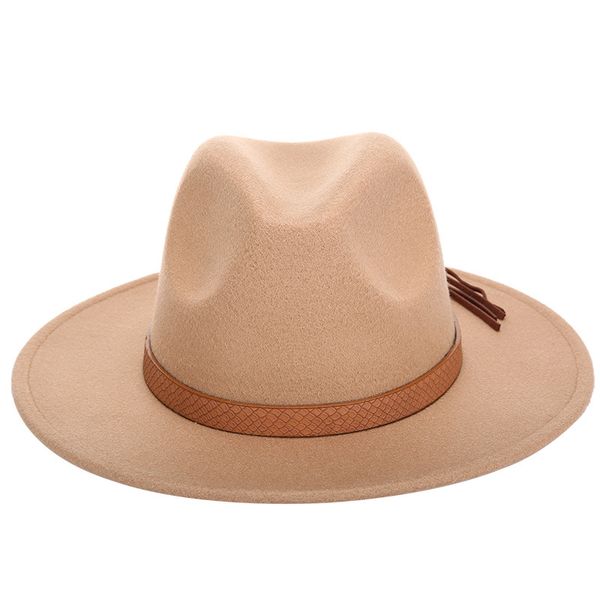 men women wool felt fedora hat with belt wide brim jazz hat autumn winter panama cap trilby chapeau, Blue;gray
men women wool felt fedora hat with belt wide brim jazz hat autumn winter panama cap trilby chapeau, Blue;gray