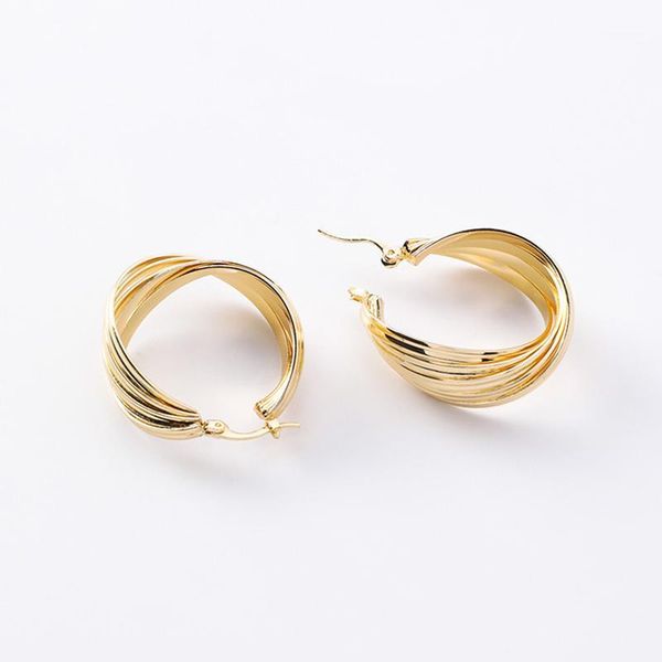 charm 2021 irregular twisted layered gold color thick hoop earrings for women vintage female statement earring party1, Golden
charm 2021 irregular twisted layered gold color thick hoop earrings for women vintage female statement earring party1, Golden