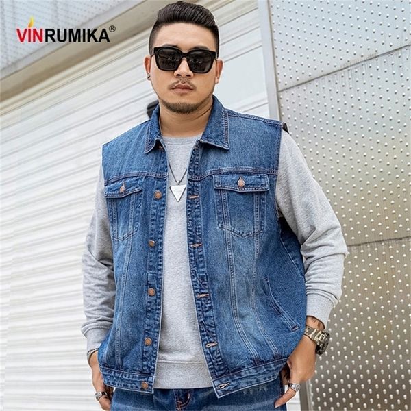 big size 2020 men kpop fashion casual style autumn spring cowboy black vest jacket man denim blue cotton vests coats lj201217, Black;white
big size 2020 men kpop fashion casual style autumn spring cowboy black vest jacket man denim blue cotton vests coats lj201217, Black;white