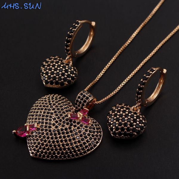mhs.sun fashion women jewelry set cubic zircon love heart pendant necklace+earrings for valentine's day gift gold color 1set/lot 201222, Slivery;crystal
mhs.sun fashion women jewelry set cubic zircon love heart pendant necklace+earrings for valentine's day gift gold color 1set/lot 201222, Slivery;crystal