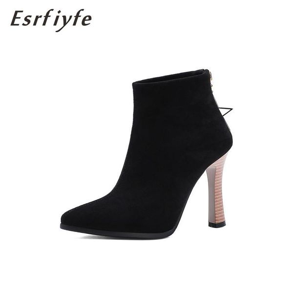 esrfiyfe 2020 new black pink flock woman boots pointed toe riding boots super high thin heels ankle large size 34-50
esrfiyfe 2020 new black pink flock woman boots pointed toe riding boots super high thin heels ankle large size 34-50