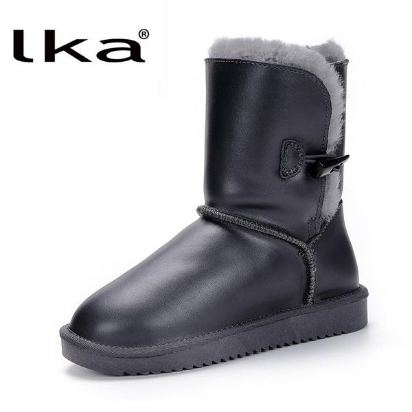 new fashion real wool genuine leather snow boots natural fur waterpoor botas mujer winter warm shoes for women, Black
new fashion real wool genuine leather snow boots natural fur waterpoor botas mujer winter warm shoes for women, Black