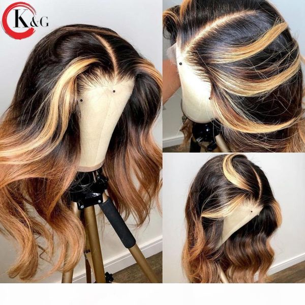 kungang highlight t-part middle part lace front human hair wigs wave 150% density lace wigs with baby hair ratio non-remy, Black;brown
kungang highlight t-part middle part lace front human hair wigs wave 150% density lace wigs with baby hair ratio non-remy, Black;brown