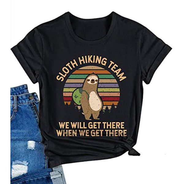sloth hiking team printed t-shirts women summer cotton graphic tees loose aesthetic clothes anime round neck for women 2021, White
sloth hiking team printed t-shirts women summer cotton graphic tees loose aesthetic clothes anime round neck for women 2021, White