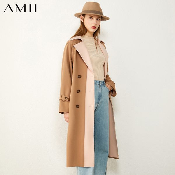 amii minimalism british style fashion women's trench coat causal lapel spliced double breasted belt women's jacket 12040555 1028, Tan;black
amii minimalism british style fashion women's trench coat causal lapel spliced double breasted belt women's jacket 12040555 1028, Tan;black