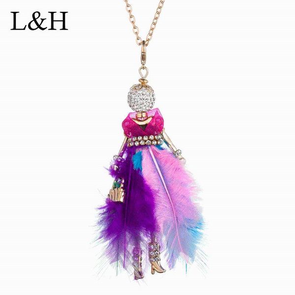 pendant necklaces luxury rhinestone feather doll long dress necklace handmade french gold chain for women jewelry bijoux, Silver
pendant necklaces luxury rhinestone feather doll long dress necklace handmade french gold chain for women jewelry bijoux, Silver