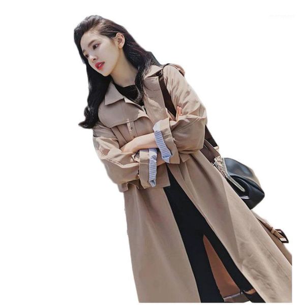 women's trench coats autumn women long coat with belt turn down collar chic casaco feminino windbreaker outwear mujer femme1, Tan;black
women's trench coats autumn women long coat with belt turn down collar chic casaco feminino windbreaker outwear mujer femme1, Tan;black