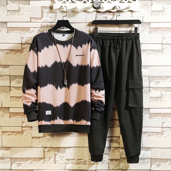 new striped black blue men's sportswear sets 2021 autumn spring casual tracksuit sweatshirt+sweatpants track suit rcn8
new striped black blue men's sportswear sets 2021 autumn spring casual tracksuit sweatshirt+sweatpants track suit rcn8