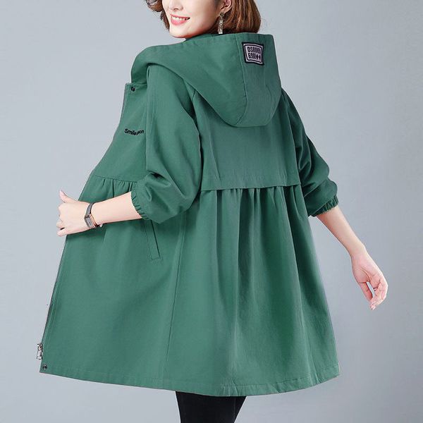 pure cotton female mid-leng spring loosey all-match big mango-sized coat with hoodie outerwea wtvi, Tan;black
pure cotton female mid-leng spring loosey all-match big mango-sized coat with hoodie outerwea wtvi, Tan;black