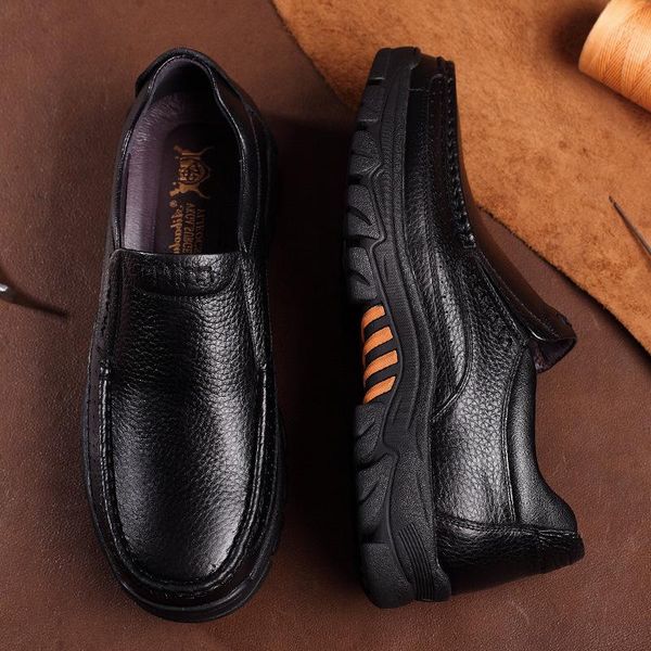 newly men's genuine leather shoes size 38-46 head leather soft anti-slip driving shoes man spring business dress tyu78, Black
newly men's genuine leather shoes size 38-46 head leather soft anti-slip driving shoes man spring business dress tyu78, Black