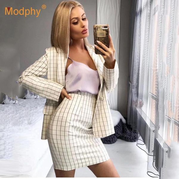 2020 new fashion check women's set long-sleeved jacket & pencil skirt 2 pieces two-piece casual party office pants suit set1, Gray
2020 new fashion check women's set long-sleeved jacket & pencil skirt 2 pieces two-piece casual party office pants suit set1, Gray