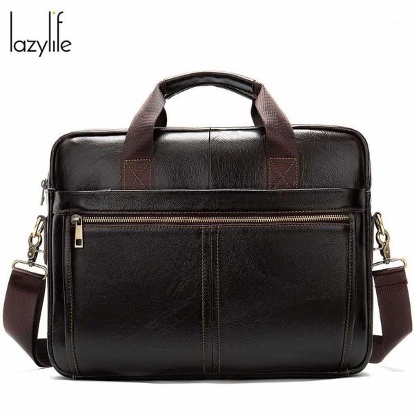 lazylife genuine leather men's briefcase business computer bag fashion messenger bags man shoulder bag postman male handbags1
lazylife genuine leather men's briefcase business computer bag fashion messenger bags man shoulder bag postman male handbags1