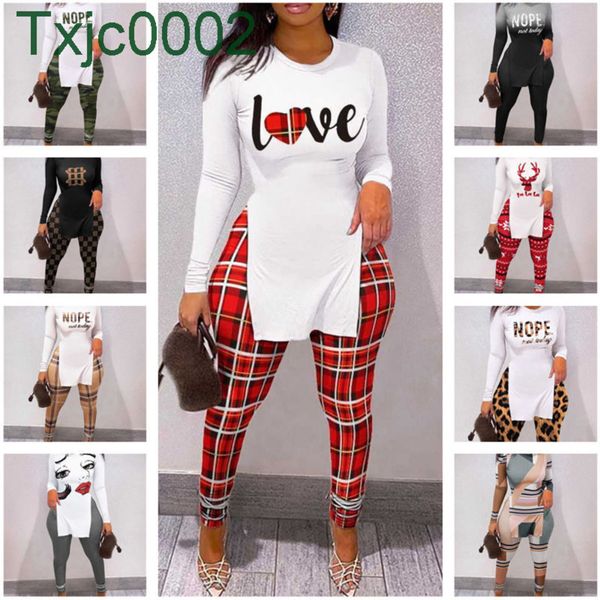 women tracksuits two piece set designer valentine day christmas gifts personalized letter printing split hem long sleeve slim clothes 9 col, Gray
women tracksuits two piece set designer valentine day christmas gifts personalized letter printing split hem long sleeve slim clothes 9 col, Gray