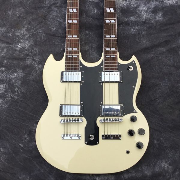 high-quality double-headed electric guitar, factory customized 12 string + 6 string yellow. 100% original guitar pictures, good sound qualit
high-quality double-headed electric guitar, factory customized 12 string + 6 string yellow. 100% original guitar pictures, good sound qualit