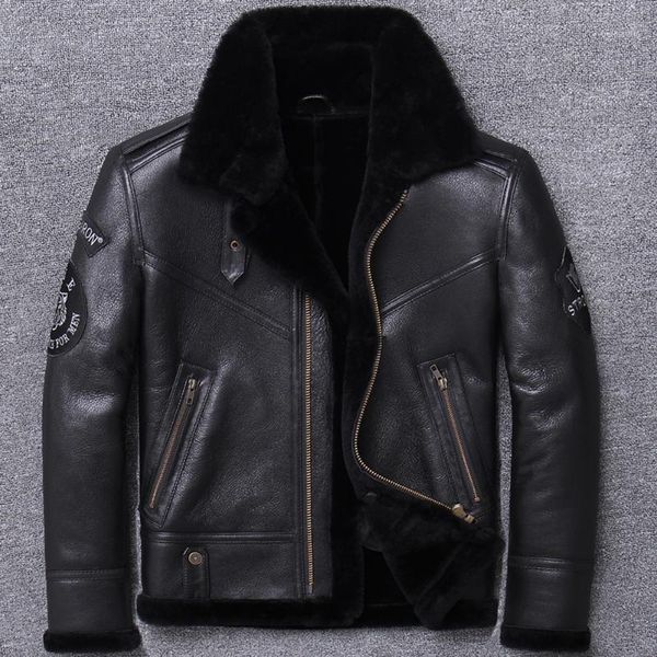 zvaqs 2020 new men's black b3 shearling jacket short motorcycle leather jacket mens sheepskin coat winter coats pph8861
zvaqs 2020 new men's black b3 shearling jacket short motorcycle leather jacket mens sheepskin coat winter coats pph8861