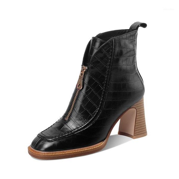 boots 2021 genuine leather high heels concise ladies ankle autumn winter zipper square toe dress party shoes woman1, Black
boots 2021 genuine leather high heels concise ladies ankle autumn winter zipper square toe dress party shoes woman1, Black