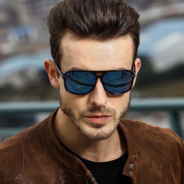 new trendy in 2019, european and american men's fashion retro double-beam sunglasses a523, White;black
new trendy in 2019, european and american men's fashion retro double-beam sunglasses a523, White;black
