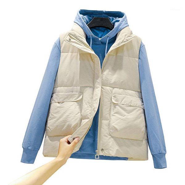 2020 new winter sleeveless vest coat women stand collar cotton padded jacket fashion slim zipper pockets jacket female waistcoat1, Black;white
2020 new winter sleeveless vest coat women stand collar cotton padded jacket fashion slim zipper pockets jacket female waistcoat1, Black;white