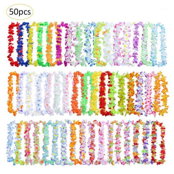 50pcs/pack hawaiian leis wreath necklace artificial flower for wedding party decoration supplies diy gift decoration1
50pcs/pack hawaiian leis wreath necklace artificial flower for wedding party decoration supplies diy gift decoration1