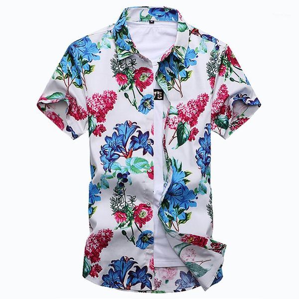 men's casual shirts men floral plus size 6xl 7xl summer hawaiian beach short sleeve cotton fashion slim fit 2021 printed dress shirts1, White;black 
men's casual shirts men floral plus size 6xl 7xl summer hawaiian beach short sleeve cotton fashion slim fit 2021 printed dress shirts1, White;black