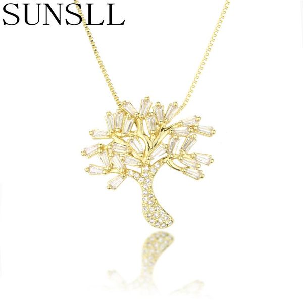 sunsll new golden copper necklace tree of life cubic zirconia pendant necklace elegant women jewelry chain pendant gifts, Golden;silver
sunsll new golden copper necklace tree of life cubic zirconia pendant necklace elegant women jewelry chain pendant gifts, Golden;silver