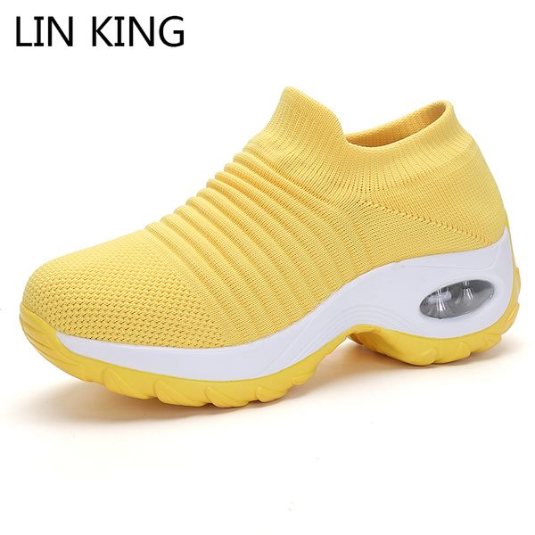 lin king plus size casual shoes women outdoor sneakers platform shoes spring autumn breathable knitting ladies wedges sneakers 1020, Black;white
lin king plus size casual shoes women outdoor sneakers platform shoes spring autumn breathable knitting ladies wedges sneakers 1020, Black;white