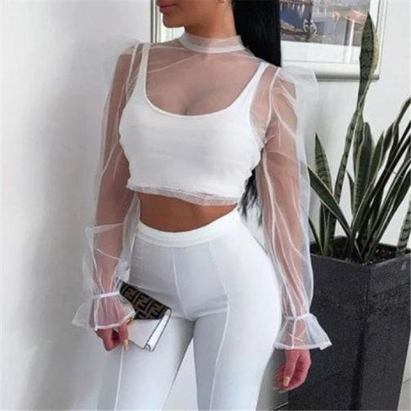 женская мода sheer сетки рубашка новые белый цвет длинные рукава puff топы одежда женские посмотрят незакрепленную короткий повседневный мун, White
женская мода sheer сетки рубашка новые белый цвет длинные рукава puff топы одежда женские посмотрят незакрепленную короткий повседневный мун, White